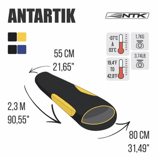 SACO DE DORMIR ANTARTIK NAUTIKA LARANJA