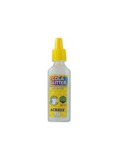 COLA COLORIDA C/GLITER 23G - CRISTAL - UN - ACRILEX