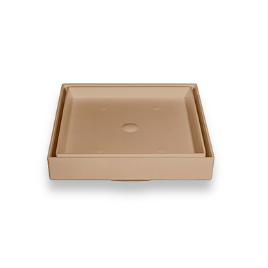 RALO INVISÍVEL ABS ESTRELA 15 X 15 CM BEGE