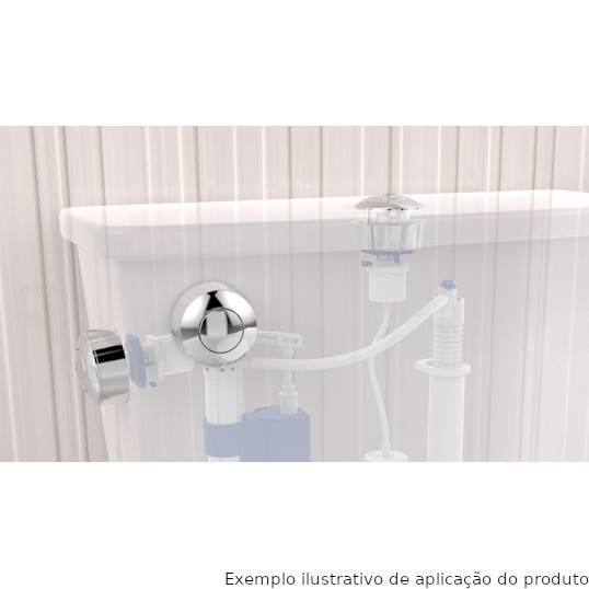 BOTÃO PARA CAIXA ACOPLADA ACIONAMENTO PNEUMÁTICO ABS CROMADO BLUKIT