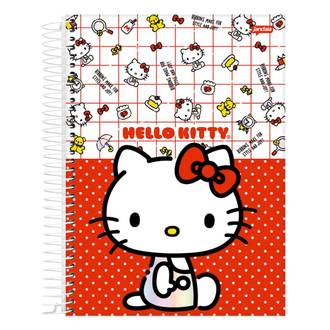 CADERNO UNIV CAPA DURA 10X1 160FLS - HELLO KITTY - UN - JANDAIA