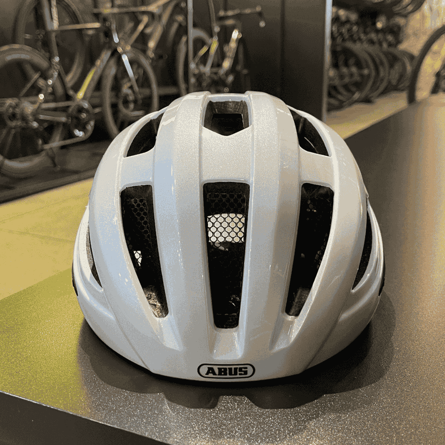 Capacete Abus Macator Branco Brilhante