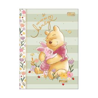 CADERNO COLEGIAL COSTURADO 160FLS - 395242 - POOH - UN - TILIBRA