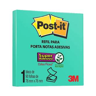 POST IT REFIL ADESIVO 90F - 76X76 - AZUL - UN - 3M
