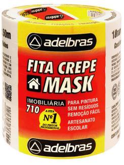 FITA ADESIVA CREPE 18X50 710 - PCT 6 - ADELBRAS
