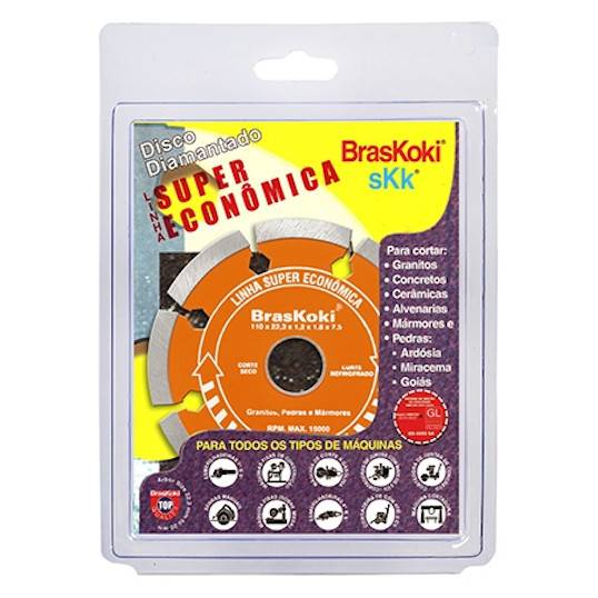DISCO DIAMANTADO BRASKOKI 110 MM SEGMENTADO