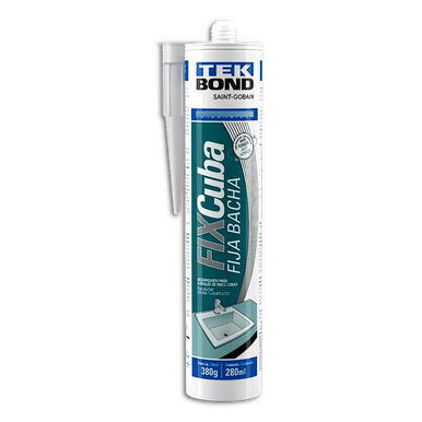 SILICONE FIXA CUBA CINZA TEKBOND 380g