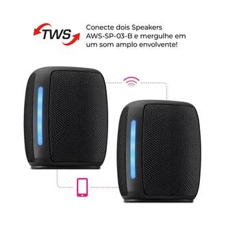 CAIXA DE SOM BT 15W PORTATIL - SPEAKER - AWS-SP03B - PRETO - UN - AIWA