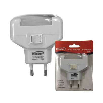 GUIA NOTURNO NBR 6LED 1W BIVOLT CLARO MISTER