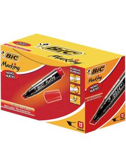 MARCADOR PINCEL PERMANENTE MARKING - VERMELHO - CX 12 - BIC