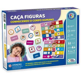 JOGO CAÇA FIGURAS - CONHECENDO O CORPO HUMANO - 791901 - UN - PAIS E FILHOS