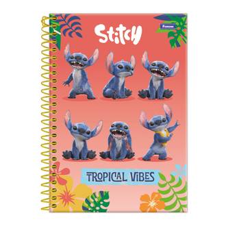 CADERNO UNIV CAPA DURA 1X1 80FLS - 3370665 - STITCH - UN - FORONI