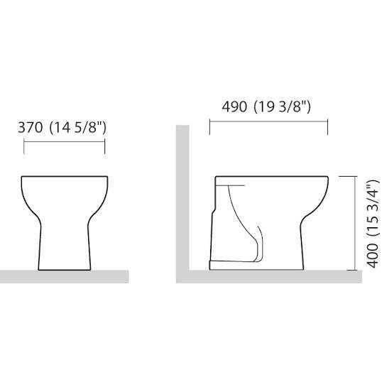 BACIA SANITÁRIA CONVENCIONAL LINHA ETNA ICASA IP2 00 BRANCO