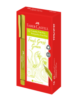 CANETA FINE PEN 0,4MM - COLORS - VERDE - CX 12 - FABER