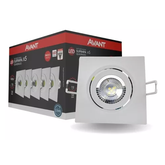 SPOT LED QUAD 05W PACK 5UN 6500K DIREC BIV AVANT