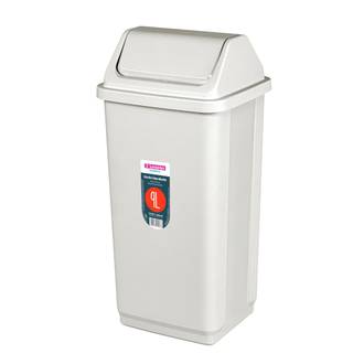LIXEIRA PLASTICA BASCULANTE 9L - SR2209 - BRANCO - UN - SANREMO