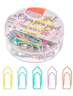CLIPS GALVANIZADO N.2 C/50 PASTEL COLORIDO - CL2052 - UN - YINS PAPER