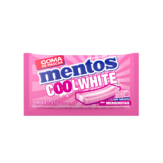 CHICLE MENTOS COOL WHITE 8,5G - TUTTY FRASH - UN - PERFETTI VAN MELLE