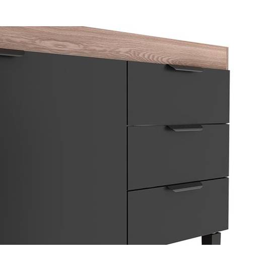 GABINETE MDF PARA COZINHA COZIMAX FLAMINGO 1.92 M TAMARINDO/PRETO