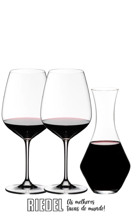Conjunto Decanter + 2 Taças Riedel Heart to Heart