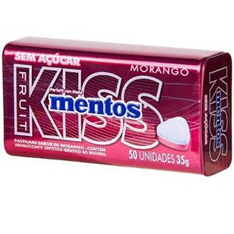 PASTILHA MENTOS KISS 35G - MORANGO - UN - PERFETTI VAN MELLE