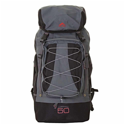 MOCHILA CAMINHADA 50 TRILHAS E RUMOS CINZA/AZUL MARINHO