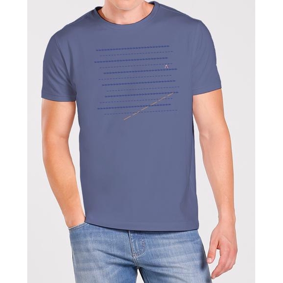 CAMISETA ARAMIS MASCULINA ESTAMPADA AZUL MEDIO