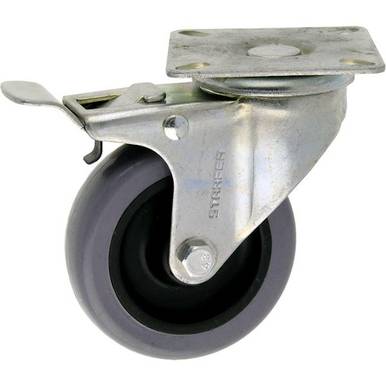 RODIZIO STARFER POLIPROPILENO GIRATÓRIO COM TRAVA  75 MM