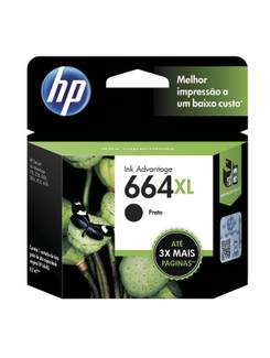 CARTUCHO DE TINTA HP 664XL F6V31AB PRETO - UN - HP