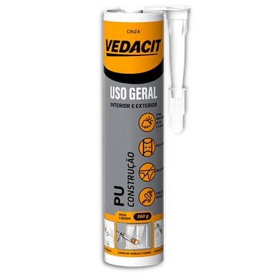 SELANTE PU VEDACIT USO GERAL CONSTRUÇÃO  INTERNO E EXTERNO CINZA 360g
