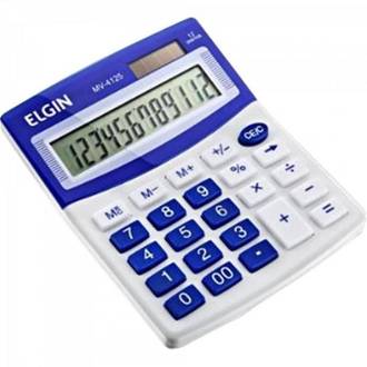CALCULADORA MESA 12 DIG MV4125 - AZUL - UN - ELGIN