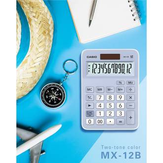 CALCULADORA MESA 12 DIG MX12B - AZUL CLARO - UN - CASIO