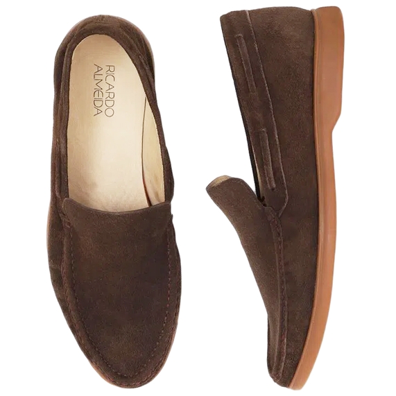 MOCASSIM MASCULINO CAMURÇA MARROM ESCURO RICARDO ALMEIDA