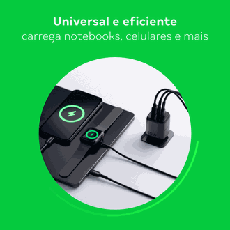 CARREGADOR TOMADA 3 USB EC21 POWER 65W - PRETO - UN - INTELBRAS