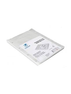 ENVELOPE PLASTICO MEDIO OFICIO 4 FUROS C/50FL - CRISTAL - UN - POLIBRAS