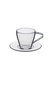 Xícara para café com pires - Transparente