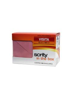 ENVELOPE COLOR VISITA 72X108 C/100 - ROSA CLARO - UN - SCRITY