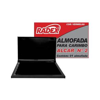 ALMOFADA P/ CARIMBO N2 COM TINTA - VERMELHO - UN - RADEX