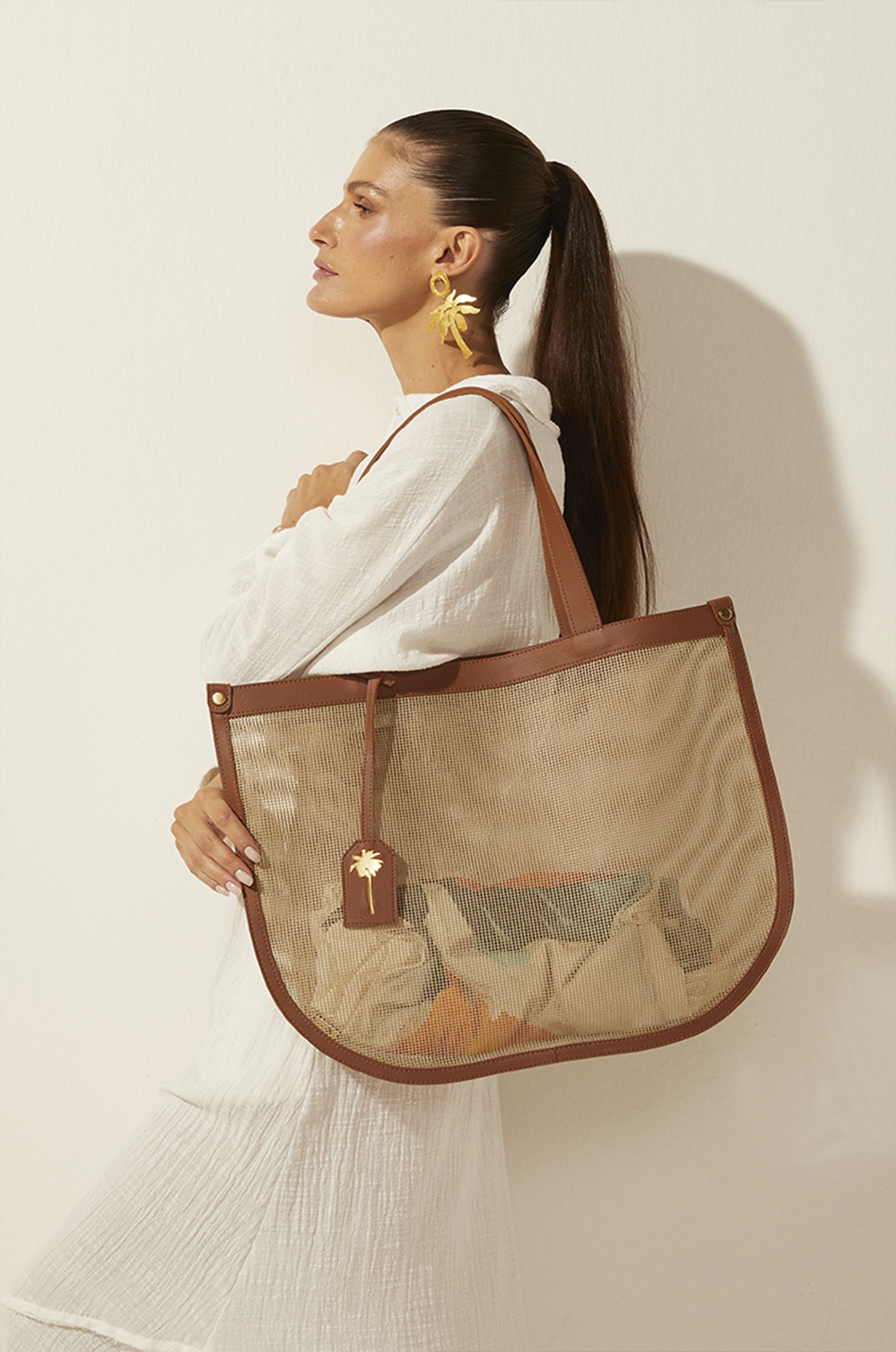Bolsa tote telado curvada