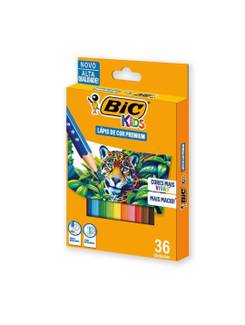 LAPIS DE COR KIDS PREMIUM MADEIRA - C/36 - UN - BIC