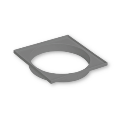 PORTA GRELHA QUADRADO CINZA AMANCO 100 MM