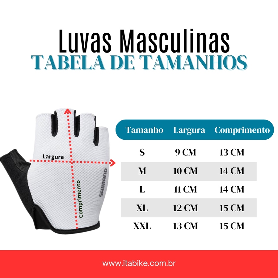 Luva Shimano Dedo Curto Airway Masculina Branca e Preta