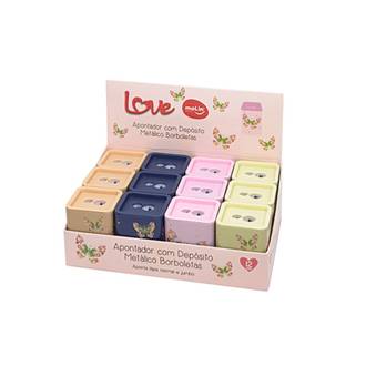 APONTADOR DEPOSITO METALICO LOVE BORBOLETAS - 32279 - DPL 12 - MOLIN
