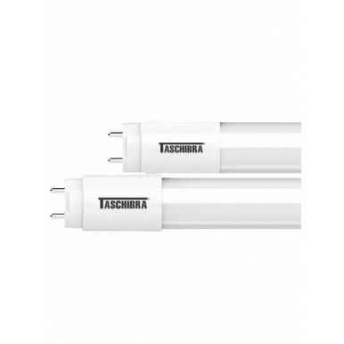 LÂMPADA LED TUBULAR T8 TASCHIBRA LUZ BRANCA 6500K 09W BIVOLT