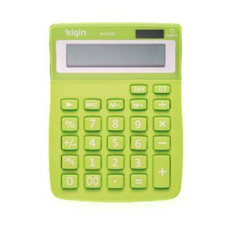 CALCULADORA MESA 12 DIG MV4126 - VERDE - UN - ELGIN