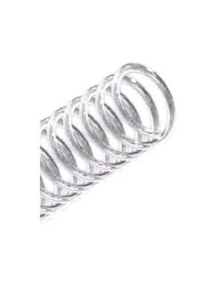 ESPIRAL P/ENCADERNACAO 12MM P/70FLS- C/20 - TRANSPARENTE - UN - TECKLINE