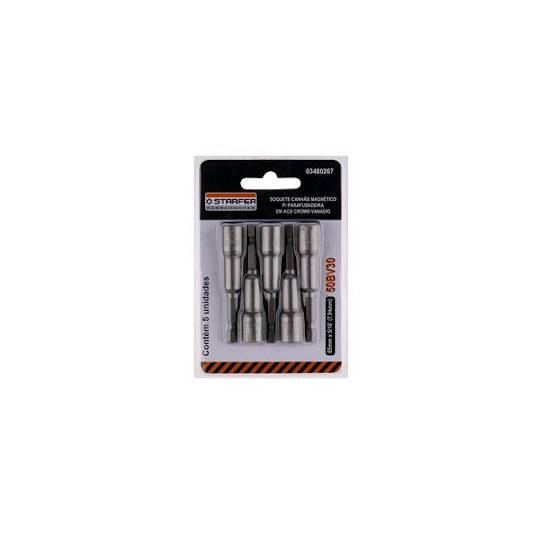 SOQUETE CANHÃO STARFER 5 PEÇAS 65 MM X 5/16