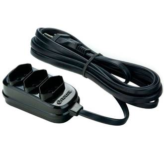 EXTENSAO ELETRICA 3 TOMADAS TRIPOLAR 3M - 25300303111 - PRETO - UN - FIOLUX