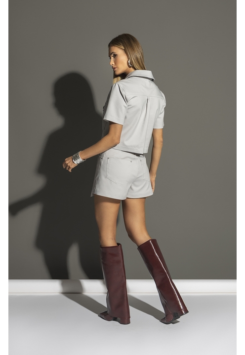 Short Saia Dorothea Cinza - 2