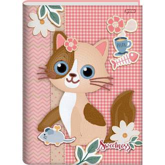 CADERNO BROCHURAO CAPA DURA 80FLS - SWEETNESS - UN - JANDAIA